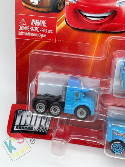 MINI RACERS DISNEY PIXAR CARS 3-PACK GRAY, STRIP WEATHERS "THE KING", AND DINOCO LIGHTNING MCQUEEN - BNIP