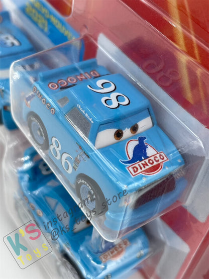 MINI RACERS DISNEY PIXAR CARS 3-PACK BLING BLING LMQ, STRIP WEATHERS THE KING AND DINOCO CHICK HICKS - BNIP