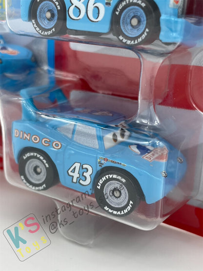 MINI RACERS DISNEY PIXAR CARS 3-PACK BLING BLING LMQ, STRIP WEATHERS THE KING AND DINOCO CHICK HICKS - BNIP