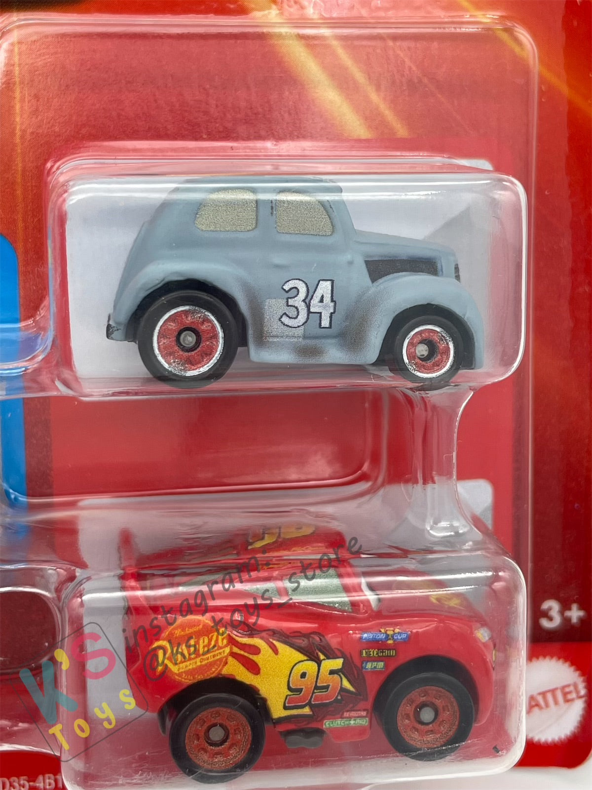 MINI RACERS DISNEY PIXAR CARS 3-PACK HOT ROD SMOKEY, RIVER SCOTT AND LMQ - BNIP