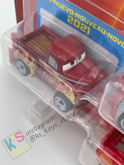 MINI RACERS DISNEY PIXAR CARS 3-PACK HOT ROD SMOKEY, RIVER SCOTT AND LMQ - BNIP