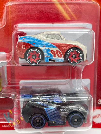 MINI RACERS DISNEY PIXAR CARS 3-PACK CHASE RACELOTT, PAUL CONREV, AND JACKSON STORM - BNIP