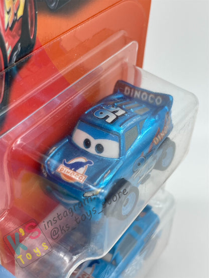 MINI RACERS DISNEY PIXAR CARS 3-PACK METALLIC STRIP WEATHERS "THE KING", METALLIC DINOCO LIGHTNING MCQUEEN, AND DINOCO CHICK HICKS - BNIP