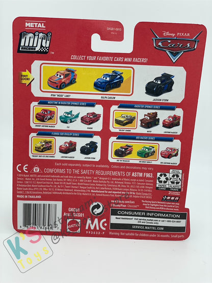 MINI RACERS DISNEY PIXAR CARS 3-PACK RYAN "INSIDE" LANEY, RALPH CARLOW, AND JACKSON STORM - BNIP