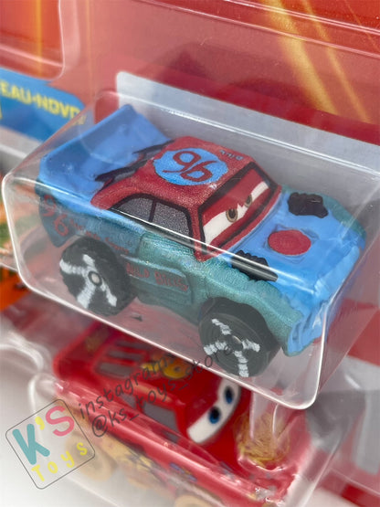 MINI RACERS DISNEY PIXAR CARS 3-PACK HIGH IMPACT, FISHTAIL, AND MUDDY LIGHTNING MCQUEEN - BNIP