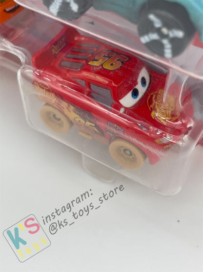 MINI RACERS DISNEY PIXAR CARS 3-PACK HIGH IMPACT, FISHTAIL, AND MUDDY LIGHTNING MCQUEEN - BNIP