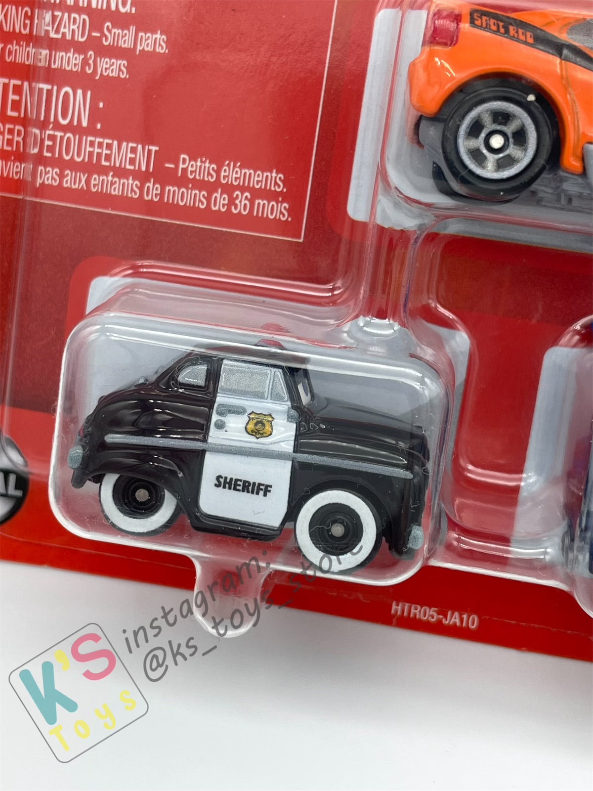 MINI RACERS DISNEY PIXAR CARS 3-PACK SNOT ROD, DJ AND SHERIFF - BNIP