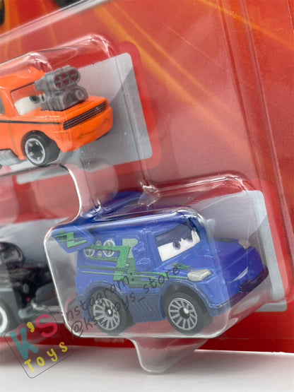MINI RACERS DISNEY PIXAR CARS 3-PACK SNOT ROD, DJ AND SHERIFF - BNIP