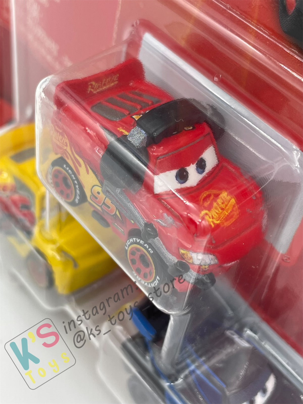 MINI RACERS DISNEY PIXAR CARS 3-PACK HEADSET LIGHTNING MCQUEEN, JACKSON STORM, AND RUSTEZE CRUZ RAMIREZ  - BNIP