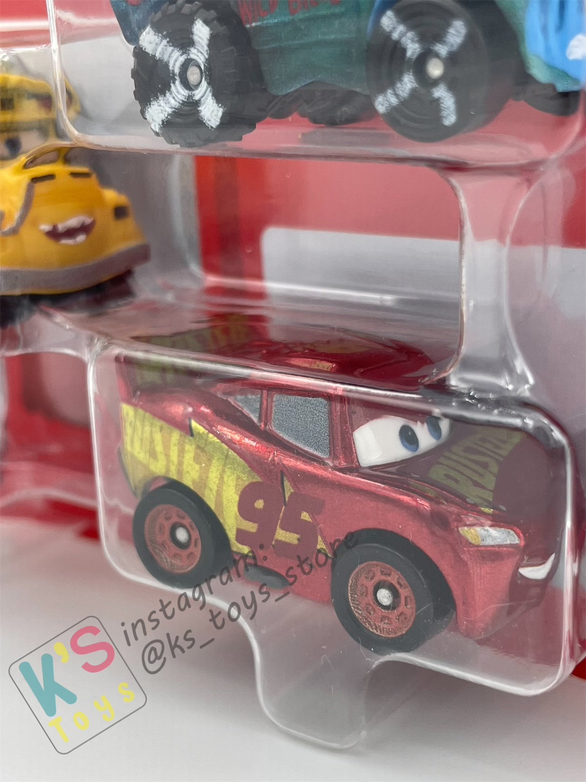 MINI RACERS DISNEY PIXAR CARS 3-PACK MISS FRITTER, RUSTEZE RACING CENTER LIGHTNING MCQUEEN, AND FISHTAIL - BNIP