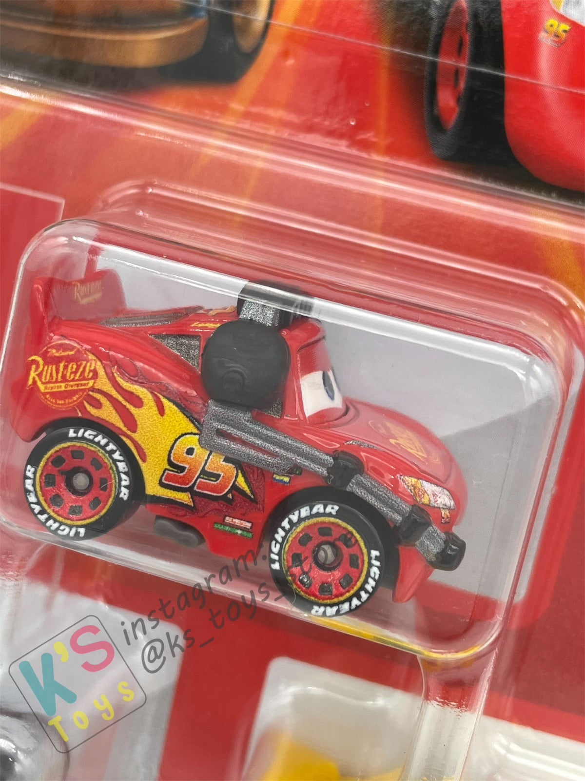 MINI RACERS DISNEY PIXAR CARS 3-PACK RUSTEZE CRUZ RAMIREZ, LIGHTNING MCQUEEN WITH HEADSET, AND STERLING - BNIP