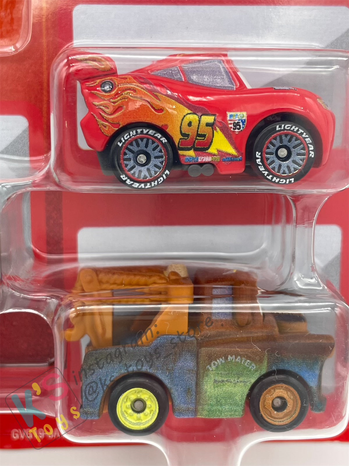 MINI RACERS DISNEY PIXAR CARS 3-PACK CARLA VELOSO, LIGHTNING MCQUEEN WITH RACING WHEELS AND MATER - BNIP