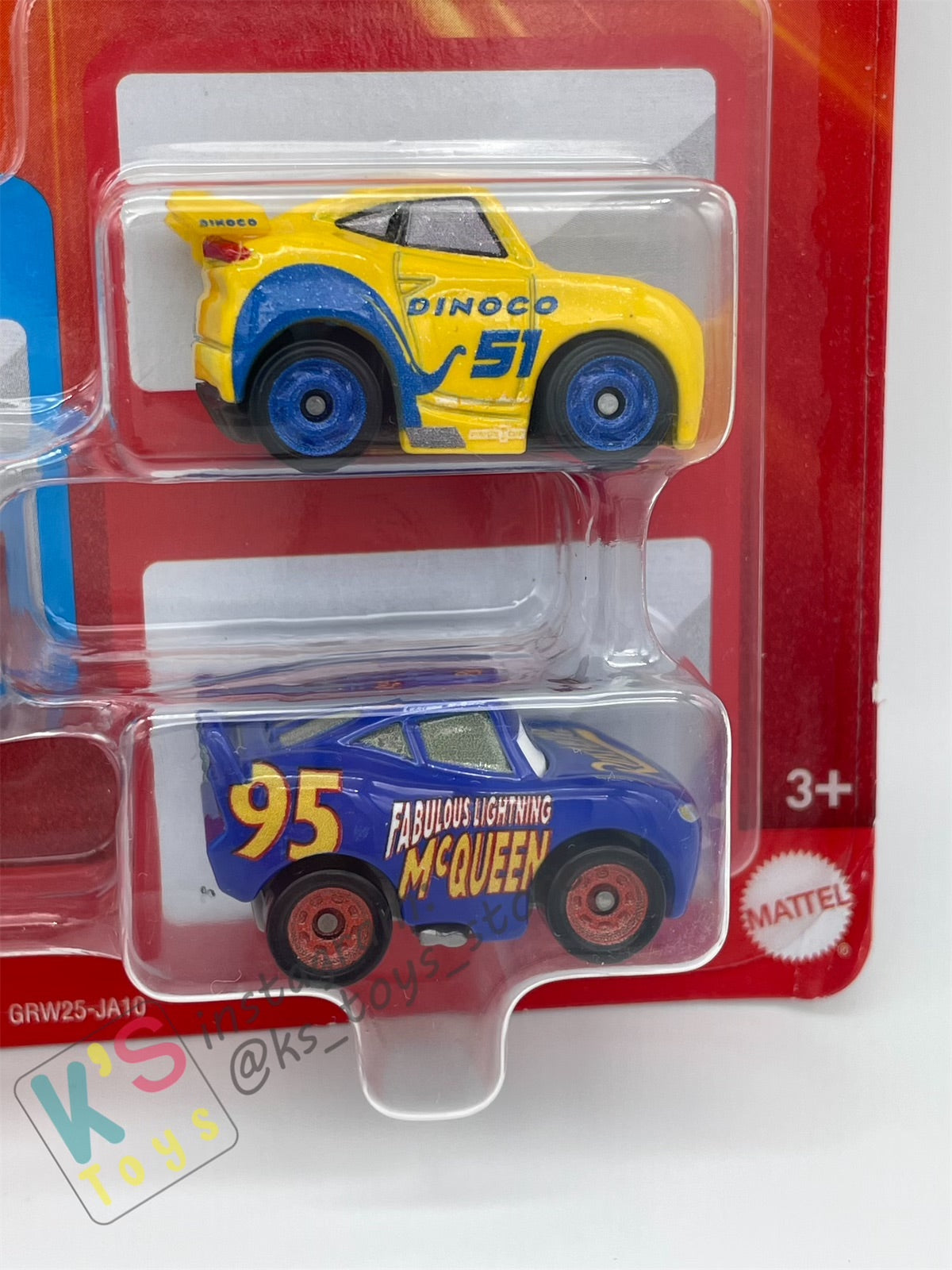 MINI RACERS DISNEY PIXAR CARS 3-PACK TEX DINOCO, DINOCO CRUZ RAMIREZ, AND FABULOUS LIGHTNING MCQUEEN - BNIP