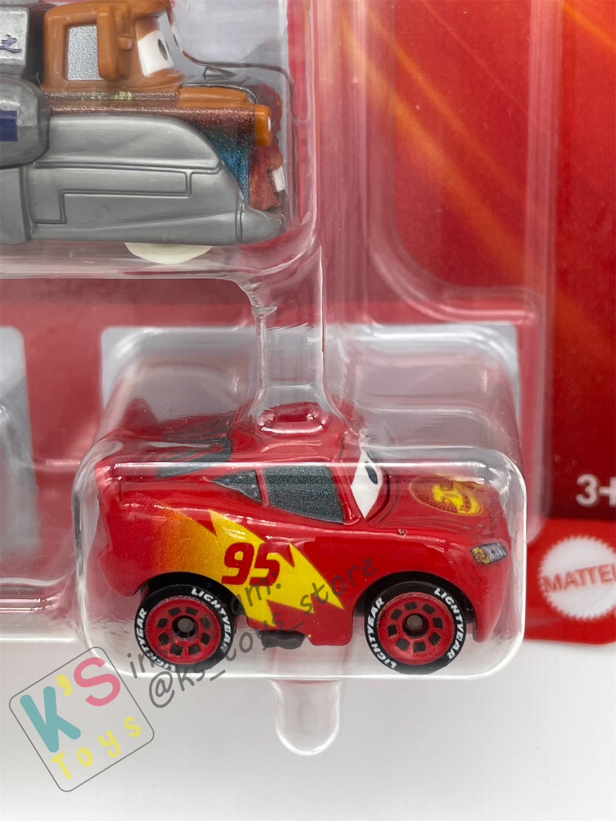 MINI RACERS DISNEY PIXAR CARS 3-PACK SUPER SPEED MATER, ROAD TRIP LIGHTNING MCQUEEN, AND DATZ JAMMIN - BNIP