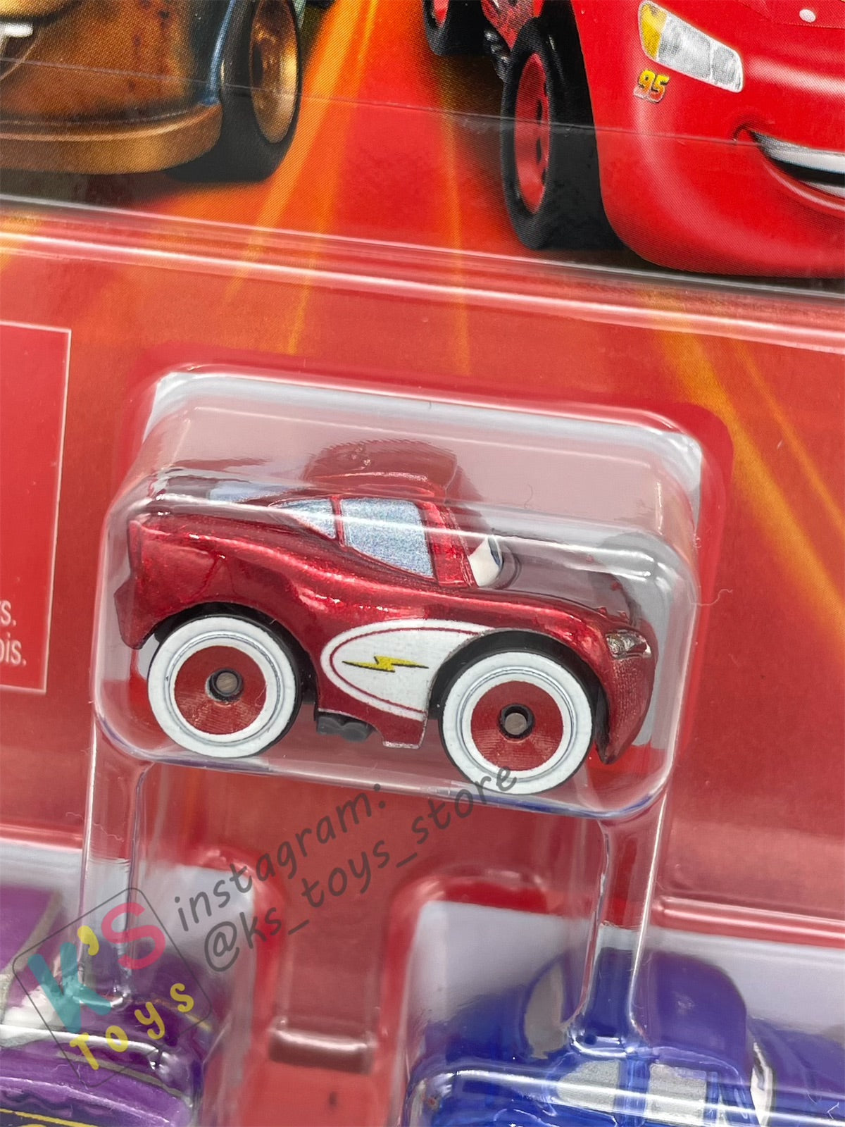 MINI RACERS DISNEY PIXAR CARS 3-PACK PURPLE RAMONE, CRUISING LIGHTNING MCQUEEN (NIGHT TIME), AND DOC HUDSON - BNIP