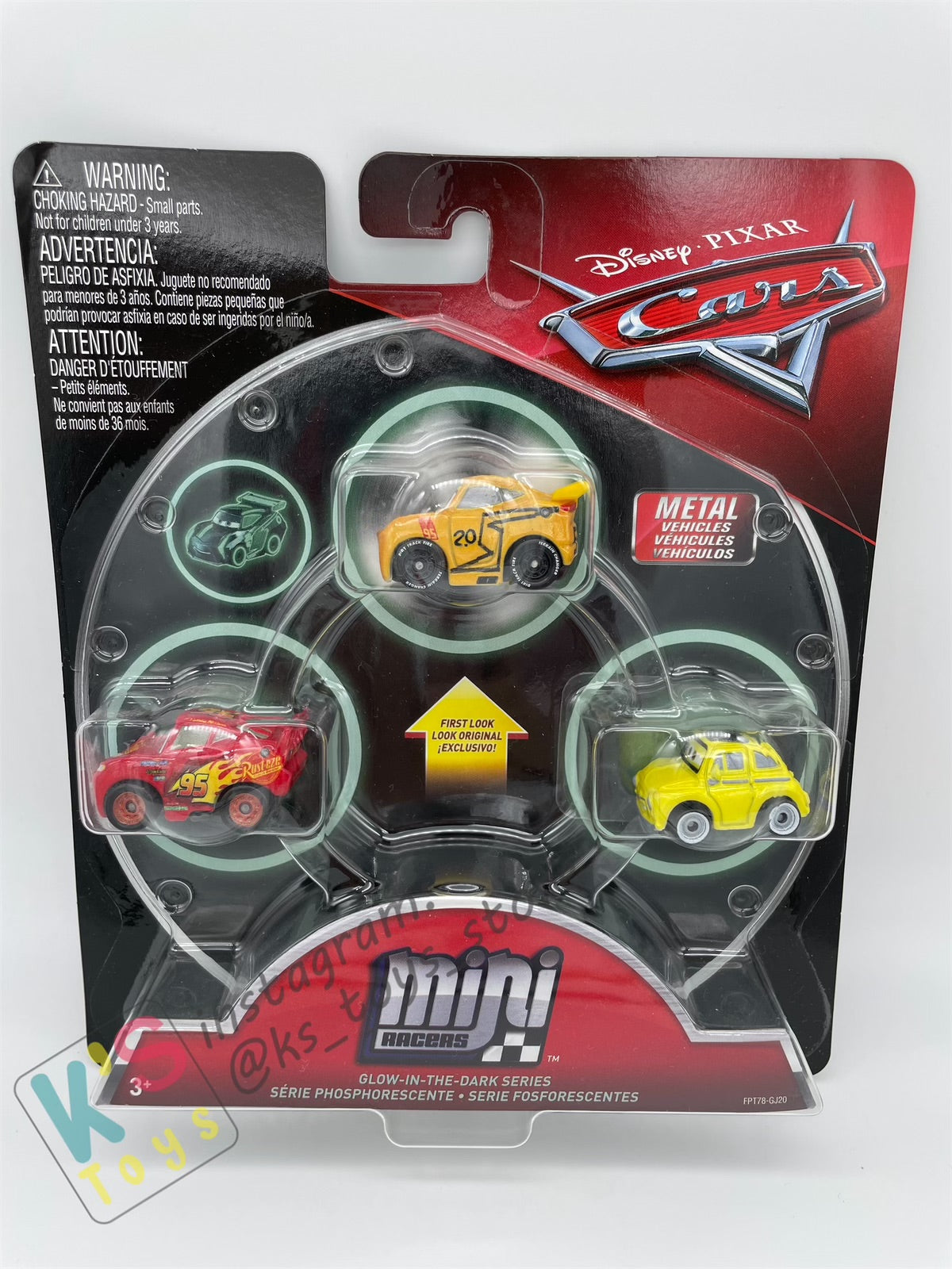 MINI RACERS DISNEY PIXAR CARS 3-PACK GLOW THOMASVILLE CRUZ RAMIREZ, GL ...