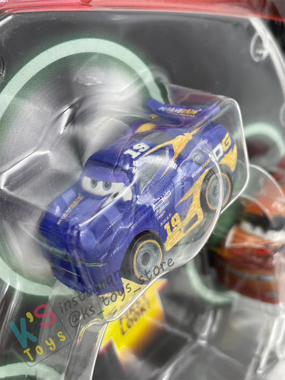 MINI RACERS DISNEY PIXAR CARS 3-PACK GLOW DANNY SWERVEZ, GLOW JACKSON STORM AND GLOW TIM TREADLESS (GLOW IN THE DARK SERIES) - BNIP