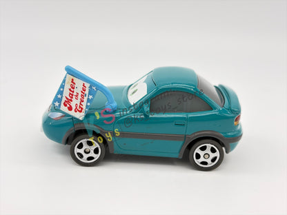 PRE-OWNED / LOOSE DISNEY PIXAR CARS 1:55 BY MATTEL - "BUCKY BREAKDUST" MATER THE GREATER SERIES - NEAR MINT CONDITION