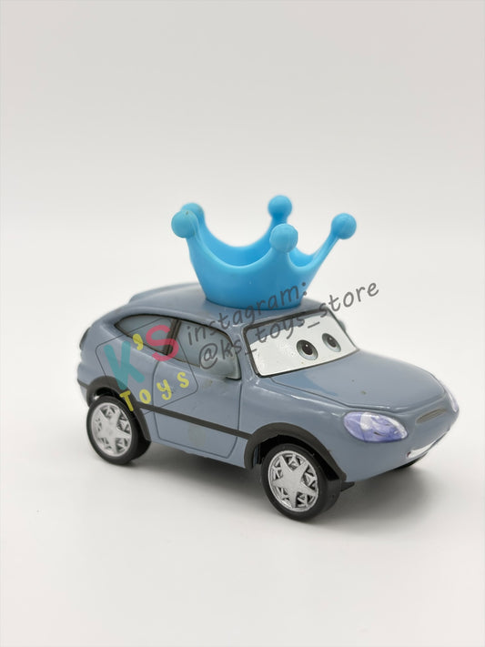 PRE-OWNED / LOOSE DISNEY PIXAR CARS 1:55 BY MATTEL - "DARLA VANDERSON" CARS RACE FANS SERIES - NEAR MINT CONDITION