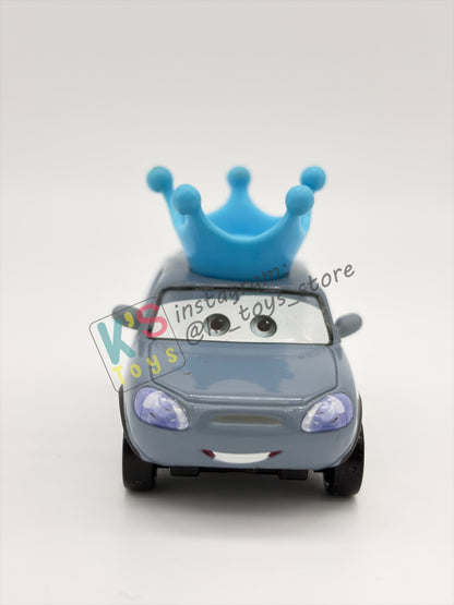 PRE-OWNED / LOOSE DISNEY PIXAR CARS 1:55 BY MATTEL - "DARLA VANDERSON" CARS RACE FANS SERIES - NEAR MINT CONDITION