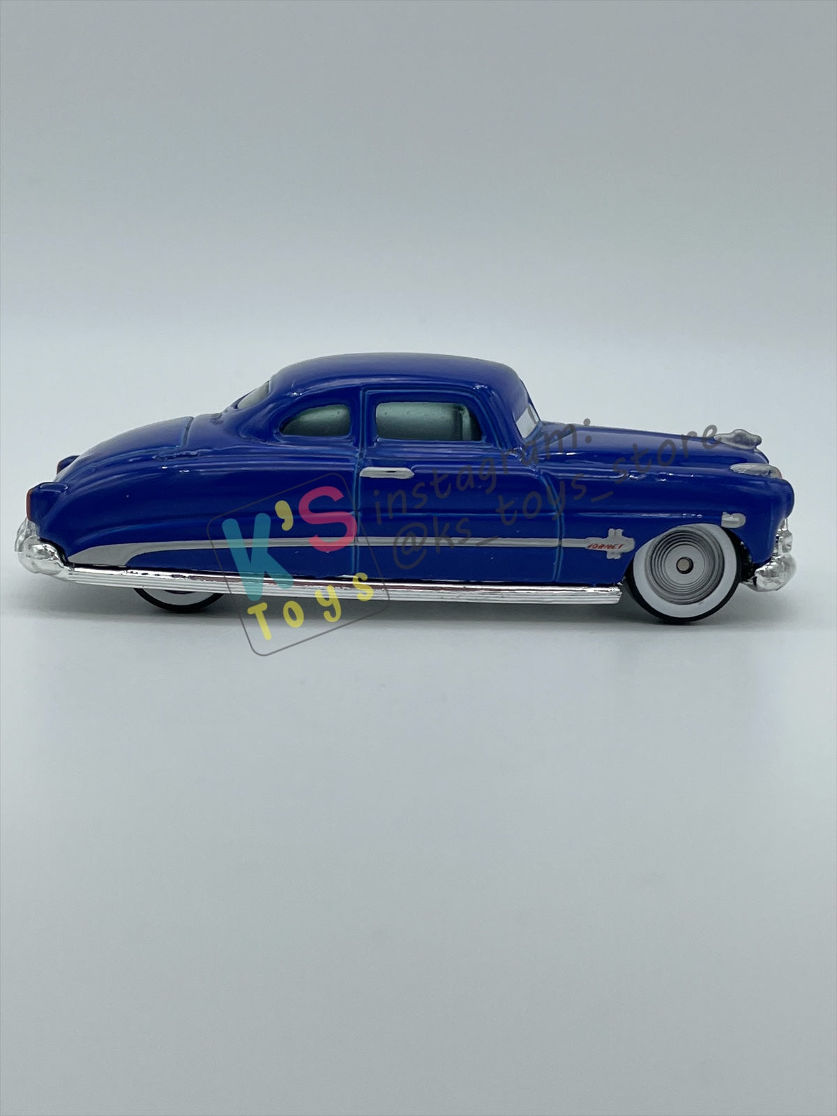 PRE-OWNED / LOOSE DISNEY PIXAR CARS BY MATTEL - DOC HUDSON WHITE RIM (CARS 1) - NEAR MINT CONDITION - READ DESCRIPTION!!!!!!!!!!! (Copy) (Copy)