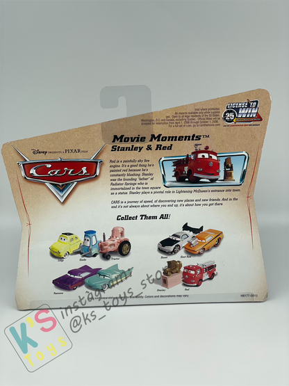 Disney Pixar Cars 1:55 2-Pack RED AND STANLEY, Movie Moments 2006 - BNIP