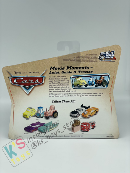 Disney Pixar Cars 1:55 2-Pack Movie Moments Luigi, Guido, and Tractor - BNIP