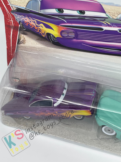 Disney Pixar Cars 1:55 2-Pack FLO AND RAMONE (PURPLE), Movie Moments 2006 - BNIP