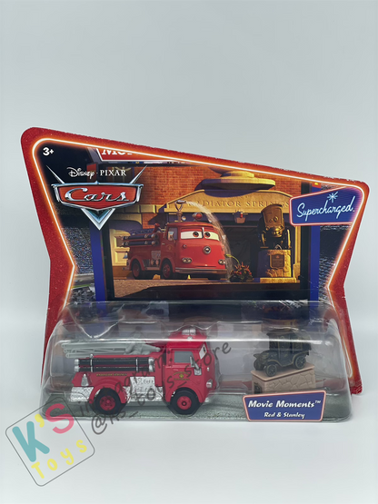 Disney Pixar Cars 1:55 2-Pack RED AND STANLEY, SUPERCHARGED - BNIP