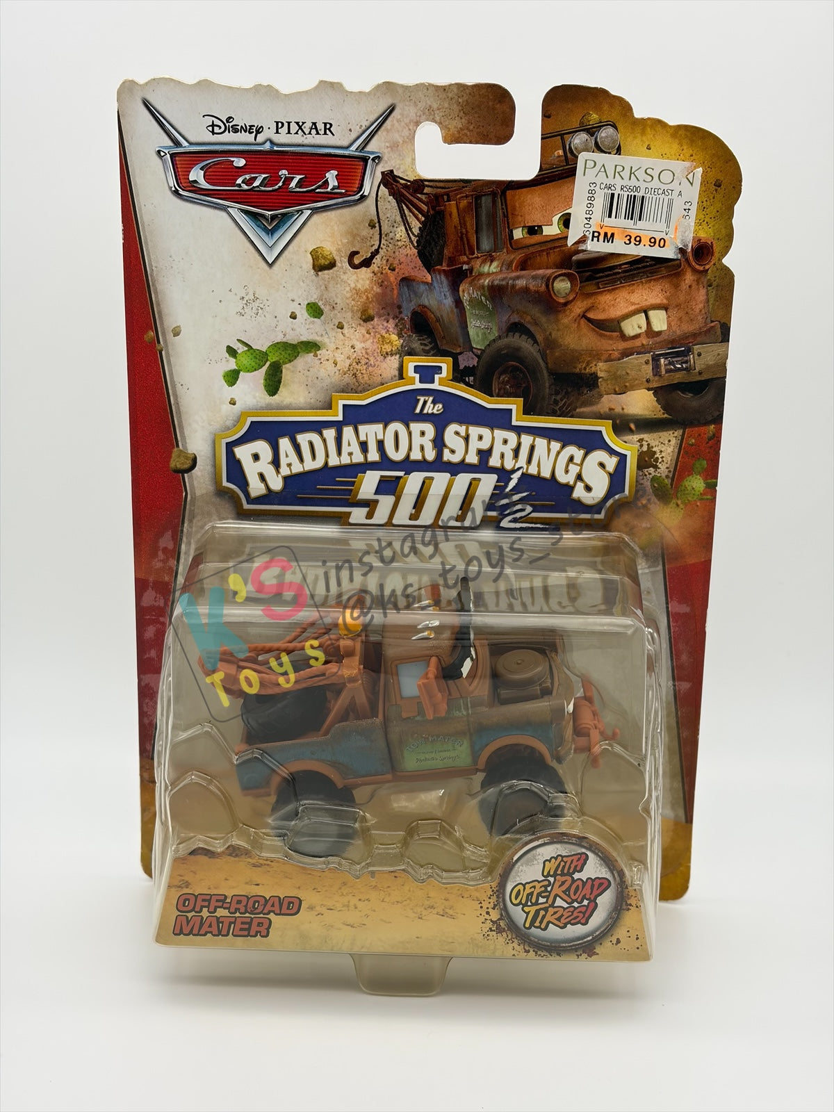 DELUXE DISNEY PIXAR CARS BY MATTEL, "OFF ROAD MATER" RADIATOR SPRINGS 500 SERIES - BNIP