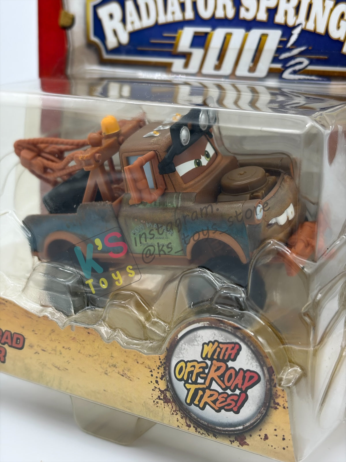 DELUXE DISNEY PIXAR CARS BY MATTEL, "OFF ROAD MATER" RADIATOR SPRINGS 500 SERIES - BNIP