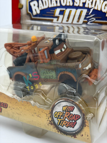 DELUXE DISNEY PIXAR CARS BY MATTEL, "OFF ROAD MATER" RADIATOR SPRINGS 500 SERIES - BNIP