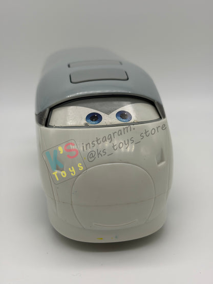PRE-OWNED / LOOSE DISNEY PIXAR CARS - “QUICK CHANGERS DELUXE SPY TRAIN TRANSPORTER STEPHENSON" - CARS 2 QUICK CHANGERS SERIES - GOOD CONDITION!