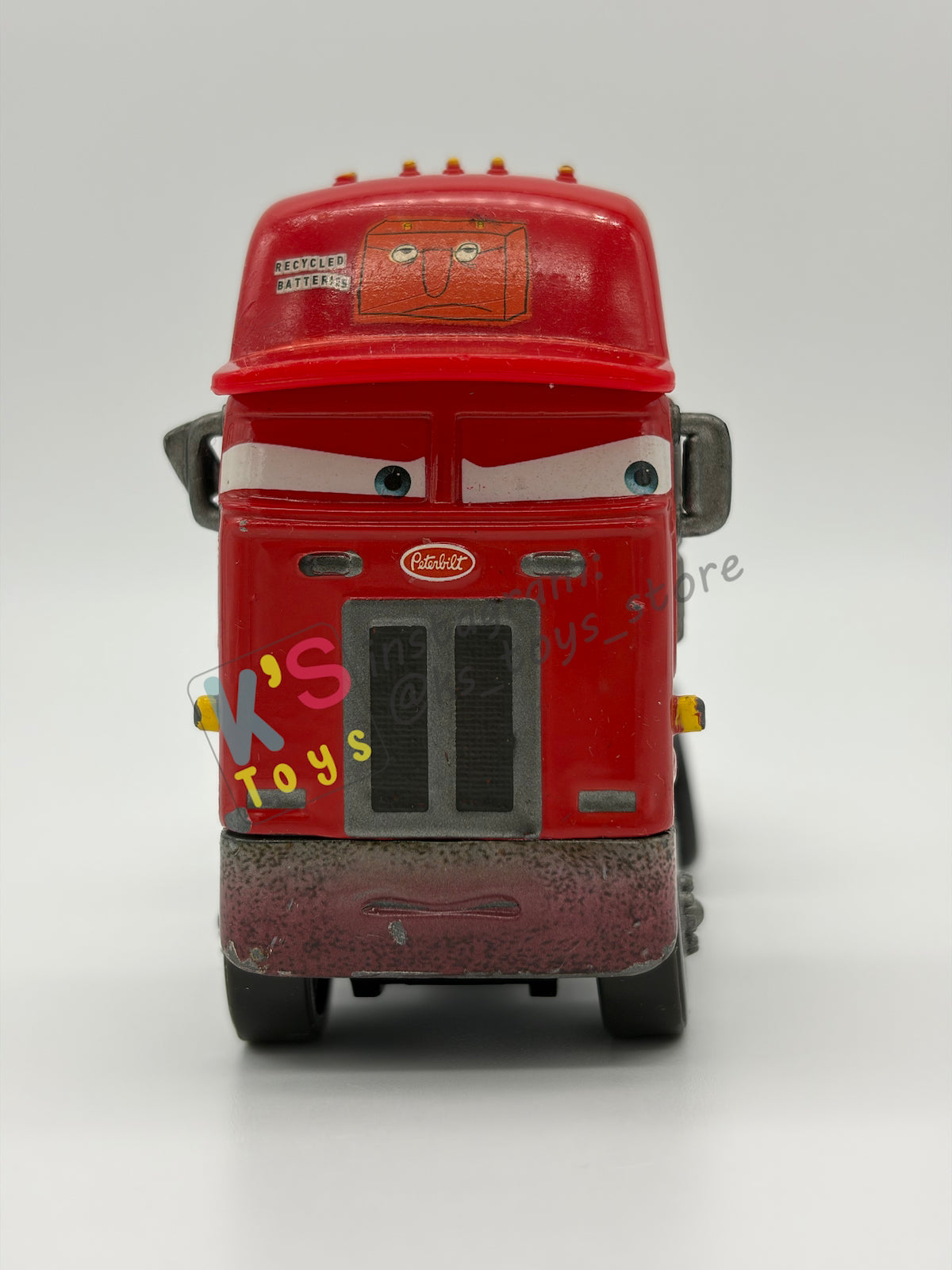 PRE-OWNED / LOOSE DISNEY PIXAR CARS - "JERRY RECYCLED BATTERIES SEMI" RADIATOR SPRINGS CLASSIC SERIES - GOOD CONDITION