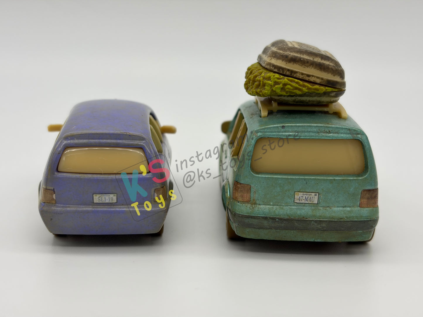 PRE-OWNED / LOOSE DISNEY PIXAR CARS BY MATTEL - "LOST IN DESERT VAN & MINI" FROM 2-PACK RADIATOR SPRINGS SERIES - MINT / NEAR MINT CONDITION - READ DESCRIPTION!!!!!!!!!!