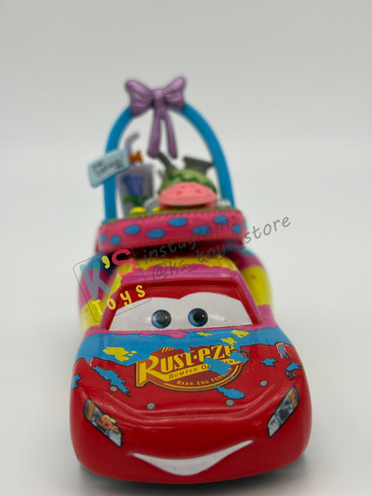 PRE-OWNED / LOOSE DISNEY PIXAR CARS - "EASTER LIGHTNING MCQUEEN WITH BASKET" MATER AND THE EASTER BUGGY SERIES - MINT / NEAR MINT CONDITION