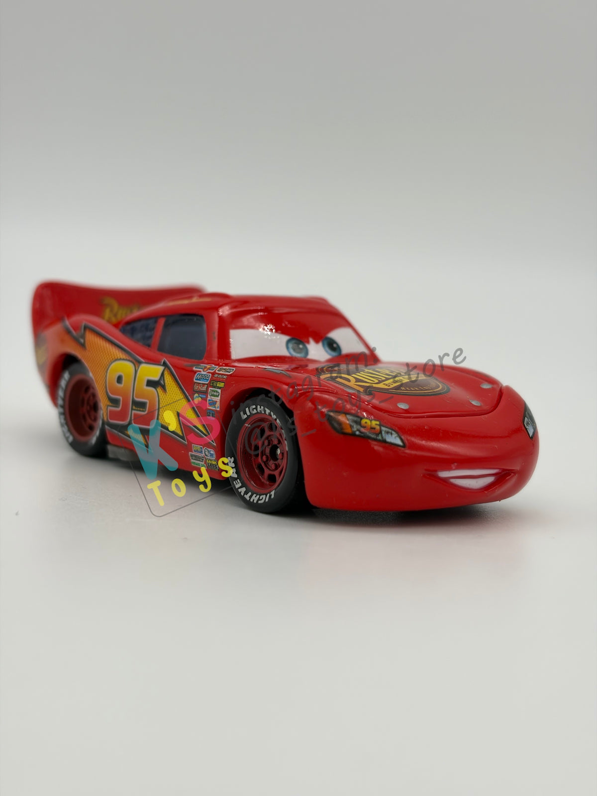 PRE-OWNED / LOOSE DISNEY PIXAR CARS BY MATTEL - "AGGRO MCQUEEN" CARS FROM 3 PACK SERIES - MINT / NEAR MINT CONDITION - READ DESCRIPTION!!!!!!!!!!