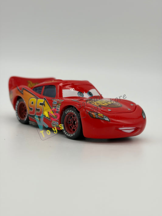 PRE-OWNED / LOOSE DISNEY PIXAR CARS BY MATTEL - "AGGRO MCQUEEN" CARS FROM 3 PACK SERIES - MINT / NEAR MINT CONDITION - READ DESCRIPTION!!!!!!!!!!