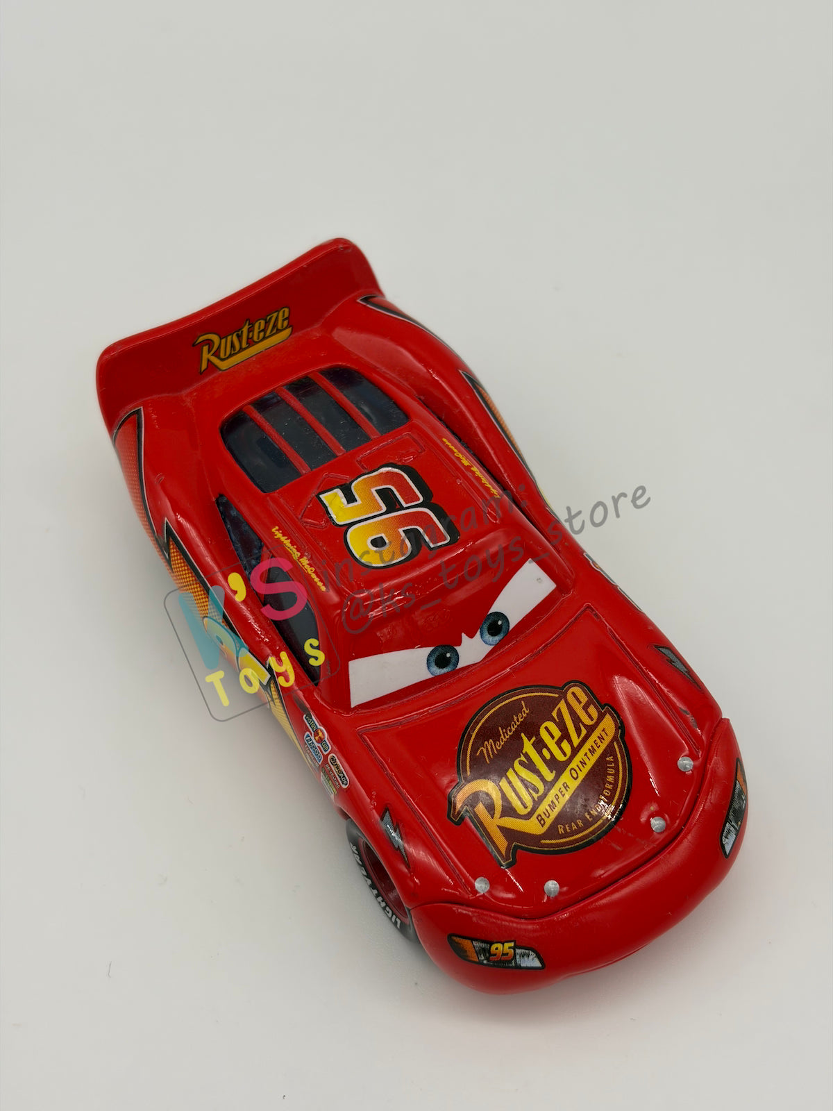 PRE-OWNED / LOOSE DISNEY PIXAR CARS BY MATTEL - "AGGRO MCQUEEN" CARS FROM 3 PACK SERIES - MINT / NEAR MINT CONDITION - READ DESCRIPTION!!!!!!!!!!