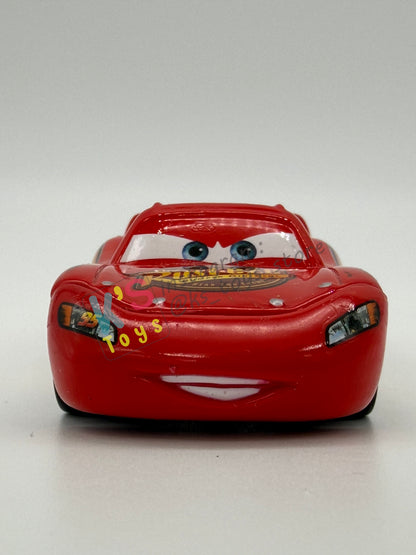 PRE-OWNED / LOOSE DISNEY PIXAR CARS BY MATTEL - "AGGRO MCQUEEN" CARS FROM 3 PACK SERIES - MINT / NEAR MINT CONDITION - READ DESCRIPTION!!!!!!!!!!