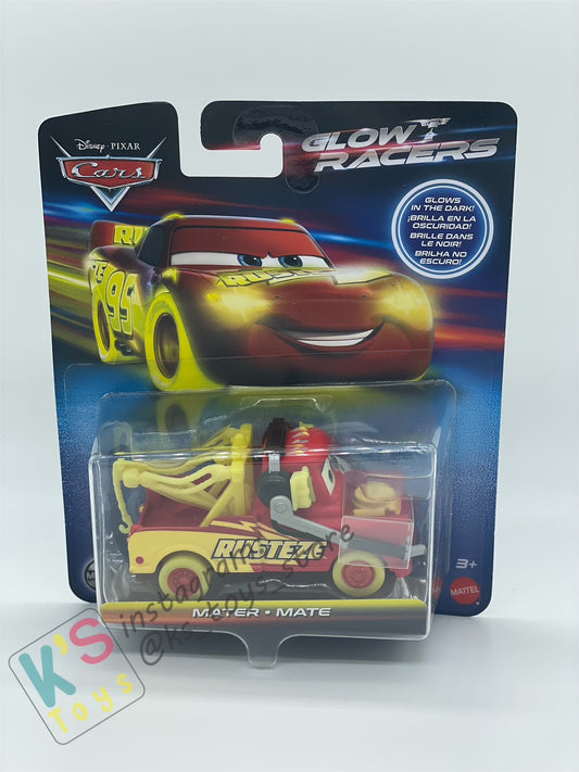 GLOW RACERS Disney Pixar Cars by MATTEL, MATER - NEW RELEASE 2023 - BNIP