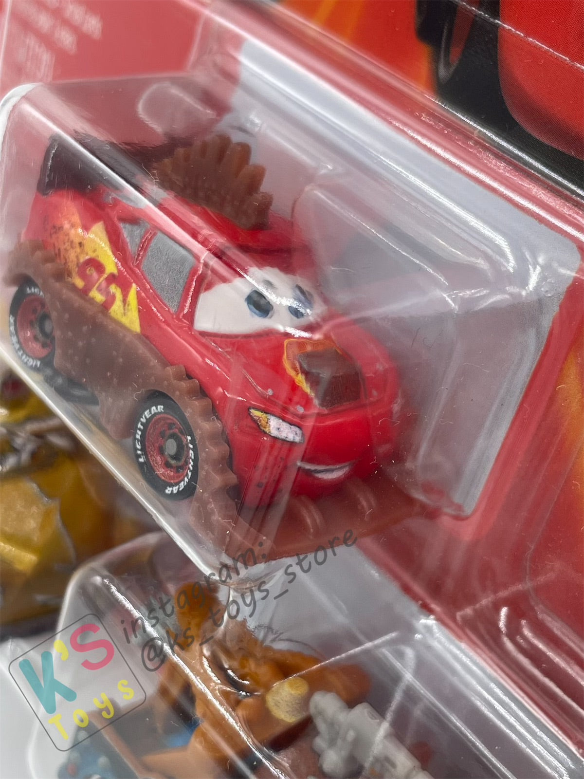 MINI RACERS DISNEY PIXAR CARS 3-PACK RUMBLER LIGHTNING MCQUEEN, CHIEFTESS AND RUMBLER MATER - BNIP