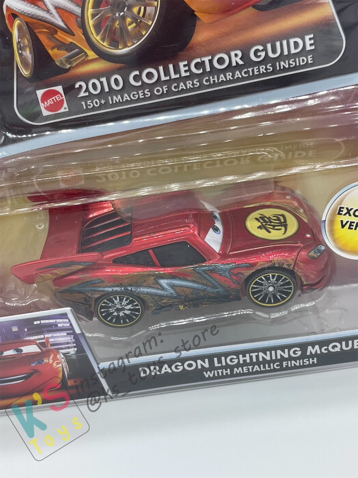 DISNEY PIXAR CARS "DRAGON LIGHTNING MCQUEEN WITH OIL STAINS with METALLIC FINISH" TOKYO MATER SERIES - Cars Toon - BNIP