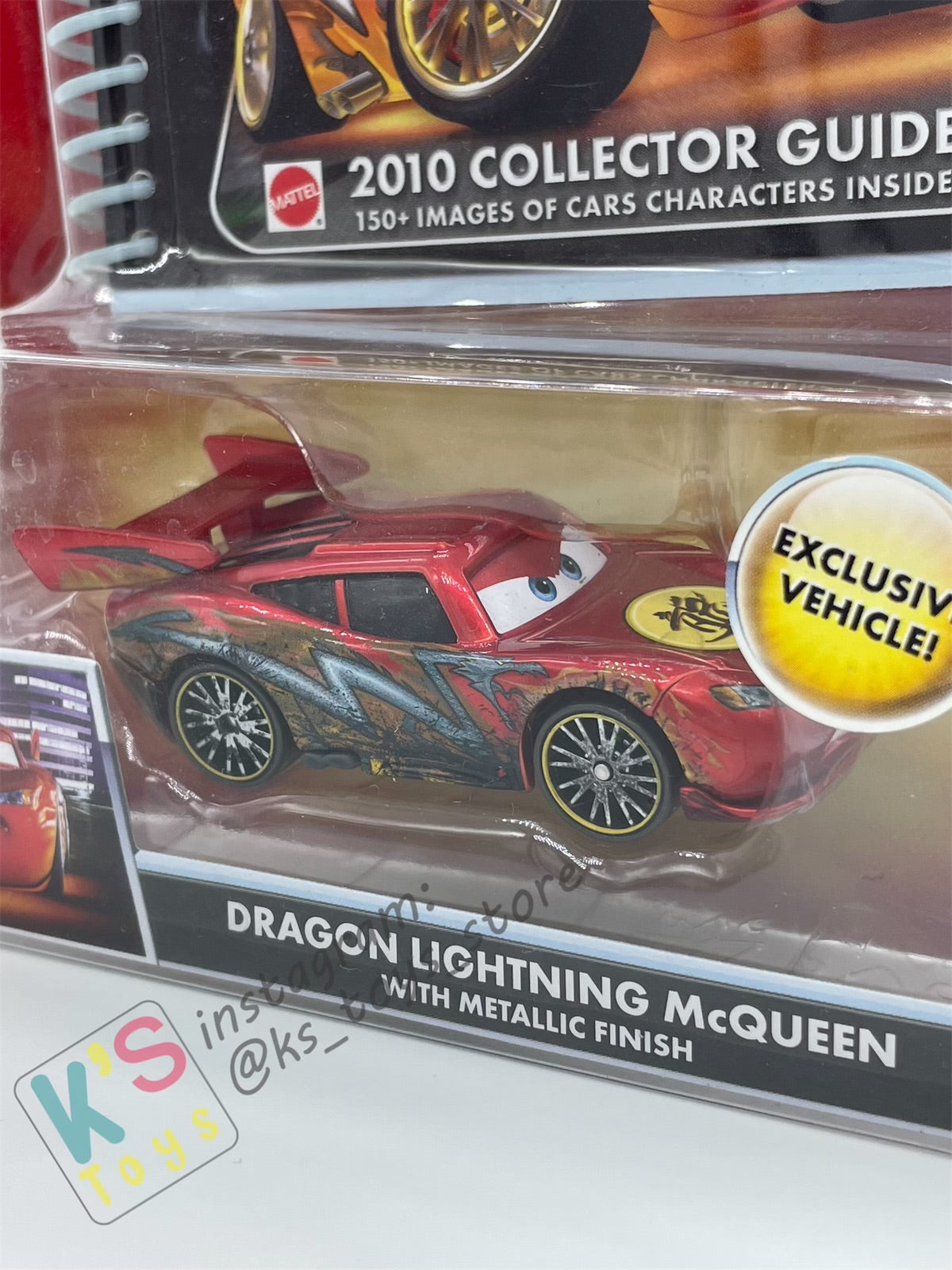 DISNEY PIXAR CARS "DRAGON LIGHTNING MCQUEEN WITH OIL STAINS with METALLIC FINISH" TOKYO MATER SERIES - Cars Toon - BNIP