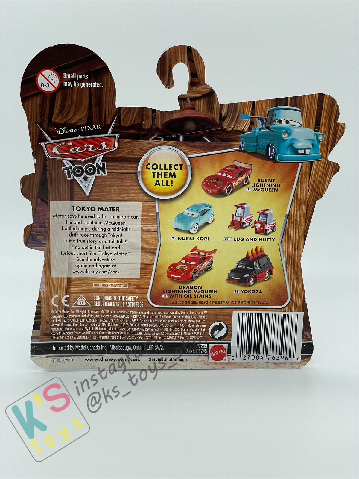 DISNEY PIXAR CARS "YOKOZA" TOKYO MATER SERIES - Cars Toon - BNIP