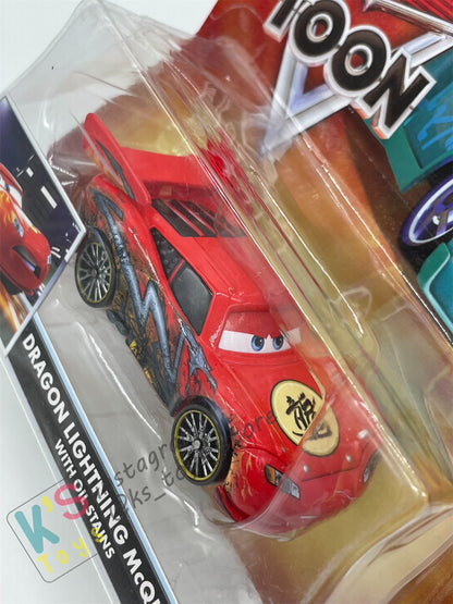 DISNEY PIXAR CARS "DRAGON LIGHTNING MCQUEEN WITH OIL STAINS" TOKYO MATER SERIES - Cars Toon - BNIP