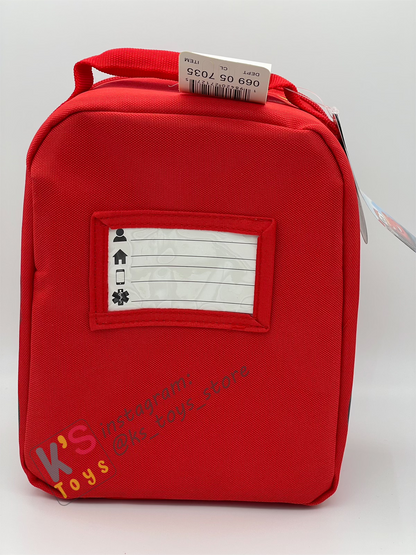 KIDS LIGHTNING MCQUEEN INSULATED LUNCH BAG 9" WITH FRONT ZIP POCKET - BNWT