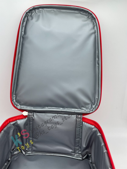 KIDS LIGHTNING MCQUEEN INSULATED LUNCH BAG 9" WITH FRONT ZIP POCKET - BNWT