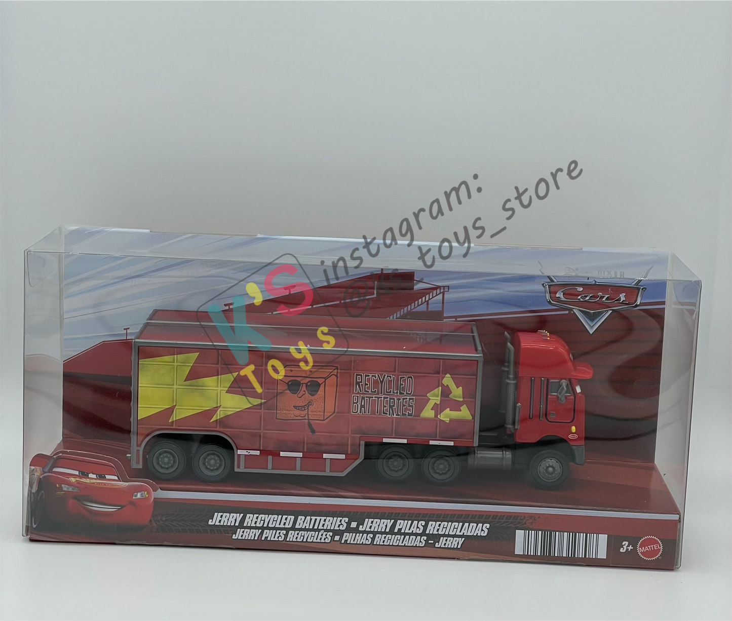 HAULER DISNEY PIXAR CARS BY MATTEL, JERRY RECYCLED BATTERIES - 2025 RE-RELEASED - BNIP