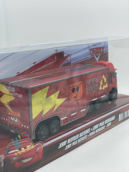 HAULER DISNEY PIXAR CARS BY MATTEL, JERRY RECYCLED BATTERIES - 2025 RE-RELEASED - BNIP